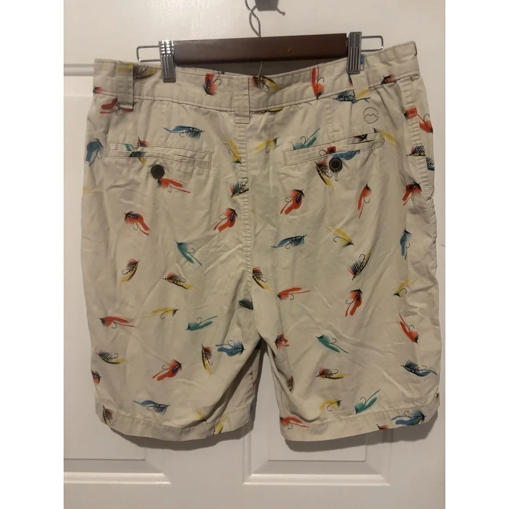 Magellan Shorts Men's Outdoor‎ Fishing Lures Hiking Chino Red Blue Size 34